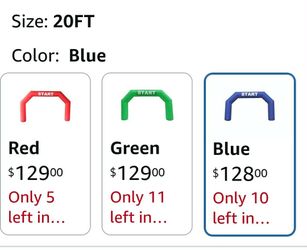 Blue Inflatable Arch 20ft, Inflatable Start Finish Line Racing Arch with Air Blower,  Outdoor Inflatable Archway for Party, 5K Race, Advertising Comme