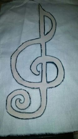 Painting: treble clef