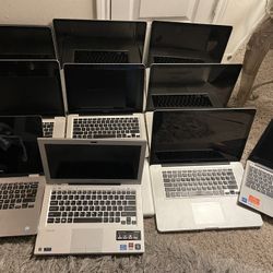 11 Laptops (8 Macbook pros) for parts - $220 for all