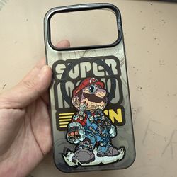 iPhone 17 Pro Max Case – Cyberpunk Mario Laser Design
