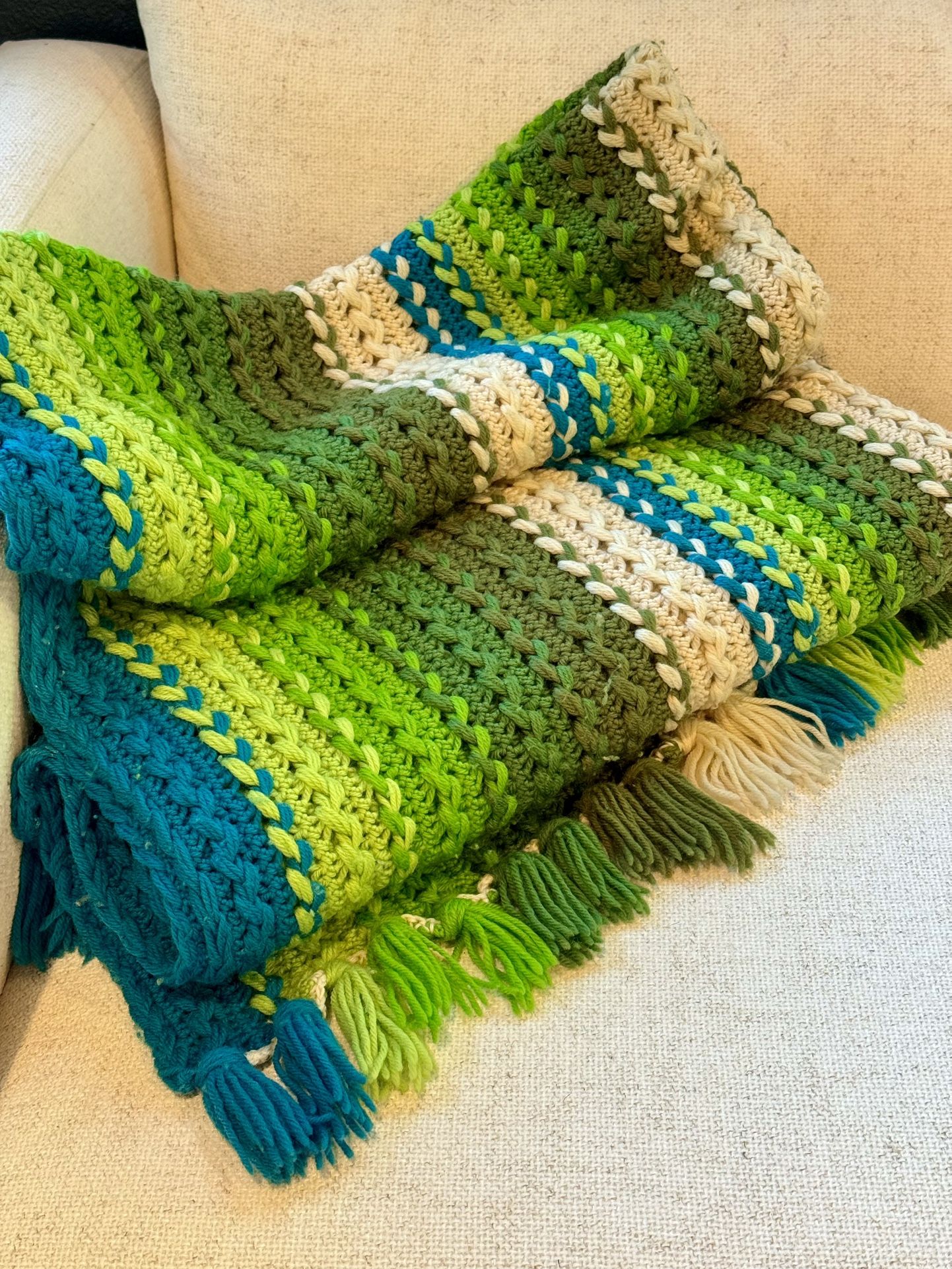 Vintage Knitted Afghan