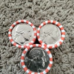 Three $10 Rolls Of Uncirculated 2022 Mint Condition Quarters