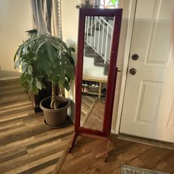 Vintage Style Freestanding Jewelry Mirror  