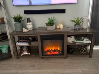 Fireplace tv stand