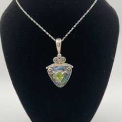 18” sterling silver pendant is a Sajen design