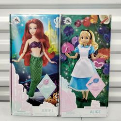 Disney Store Official Princess Classic Dolls Ariel & Alice