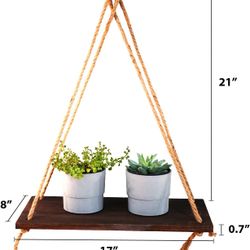 Zenscape MultiZen Floating Shelves - Set of 1, Hanging Shelf or Plant Shelf