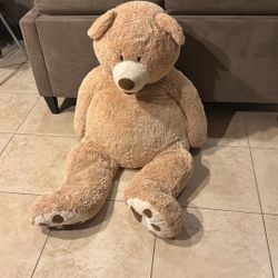 Tezituor 52in Giant Teddy Bear Stuffed Animal, Light-Brown Big Teddy Bear Plush for Girlfriend, Kids, Life Size Large Teddy Bear Gift for Valentine’s 