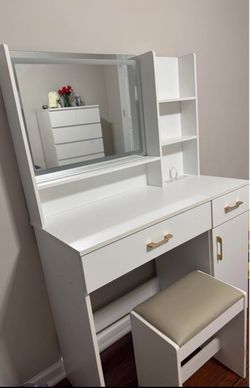White vanity