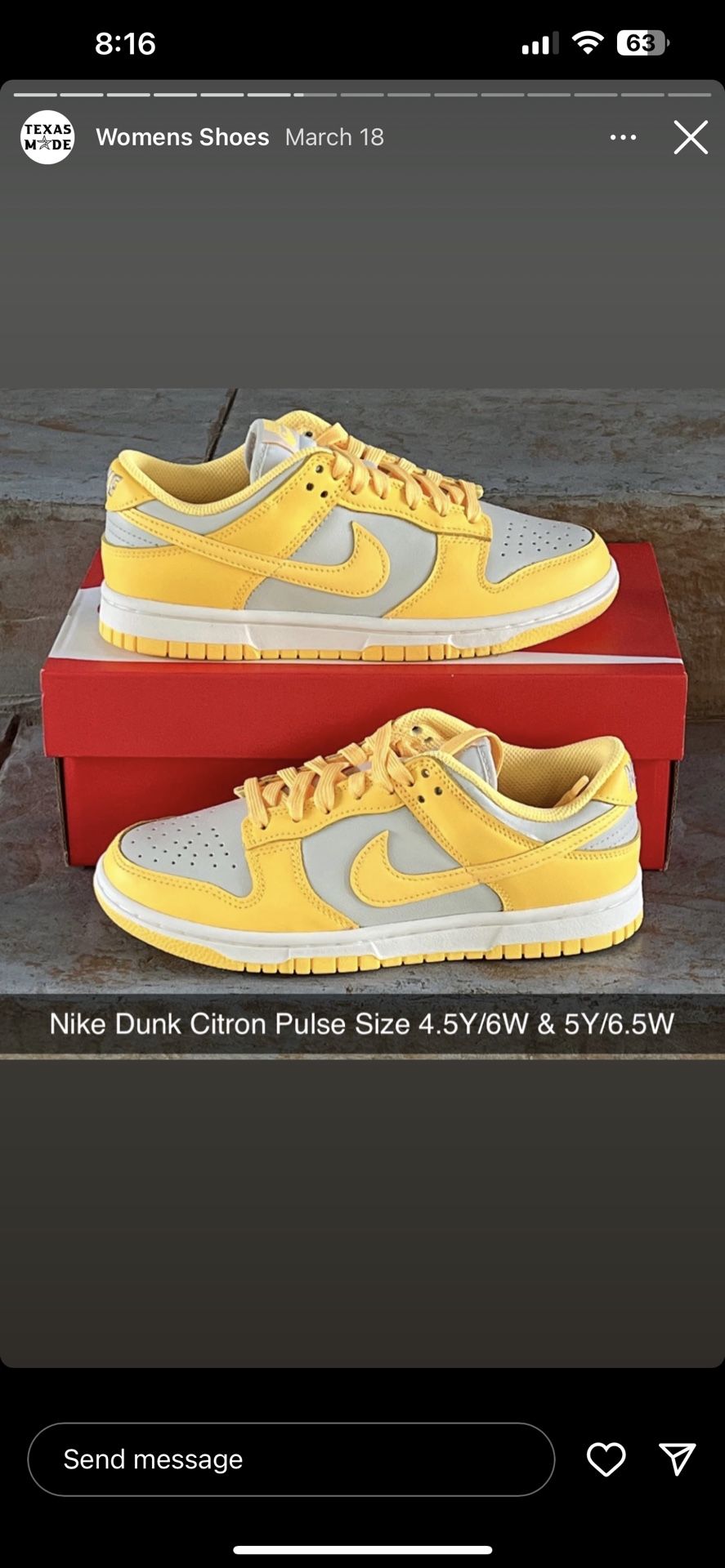 Nike Dunk Citron Pulse Woman