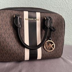Michael Kors Eva Large Logo Stripe Tote Bag