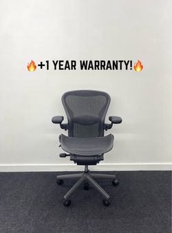 LIKE NEW MILLER CLASSIC AERON OFFICE CHAIRS SIZE A-B-C FULLY LOADED WITH LUMBAR SUPPORT!
