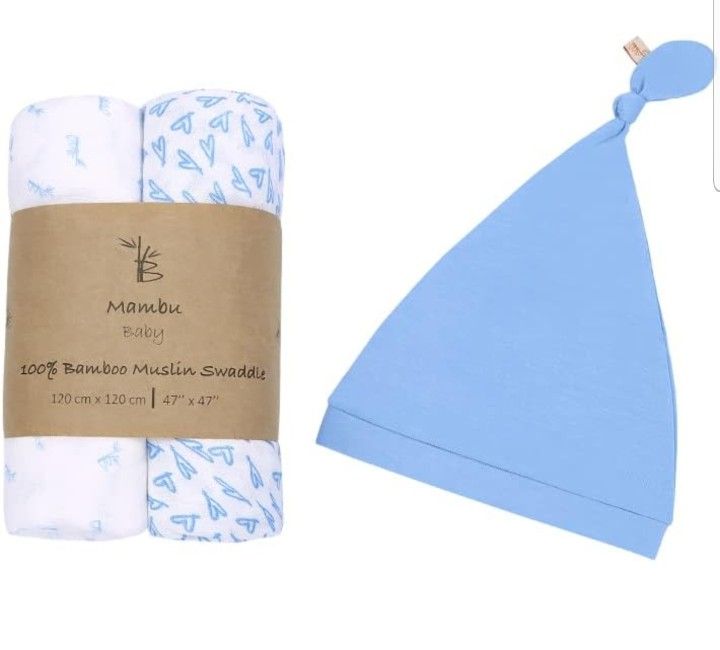 New Extra Soft Baby Bamboo Muslin Swaddle - Breathable Nursing Receiving Blanket from Newborn to Toddler