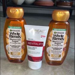 Garnier Whole Blends Shampoo, Loreal Cleanser 