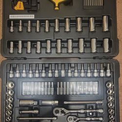 125 piece Bostitch socket set $110.00 set includes SAE/ metric sockets Phillips/ flathead/ square & allen