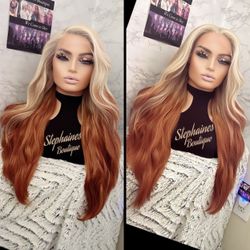Human Hair Blended Lace Front Wig 