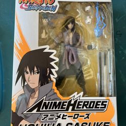 Bandi Anime Heroes Naruto Shippuden Uchiha Sasuke 6” Action Figure