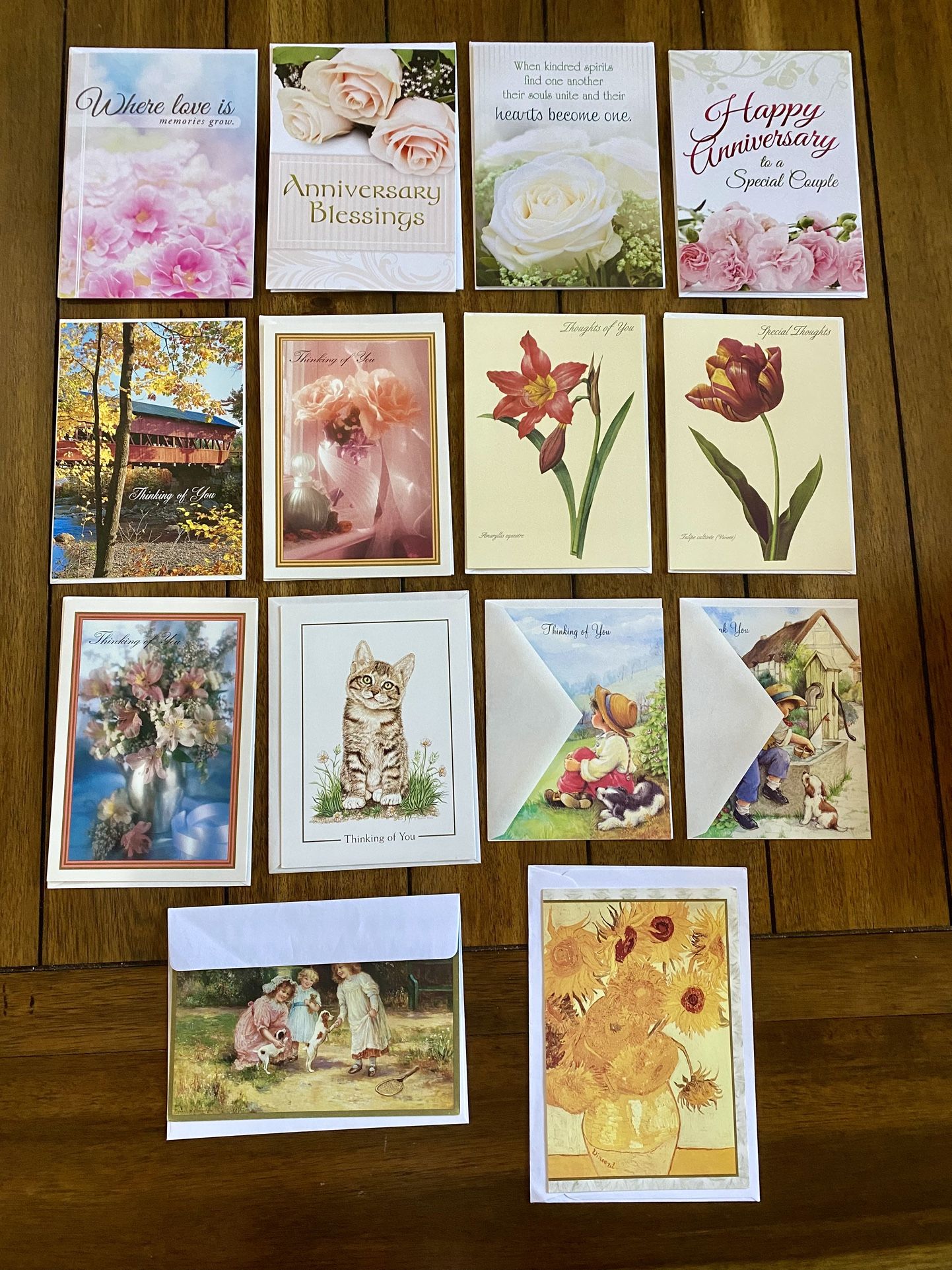 14 “Thinking of you”, “Anniversary” Cards