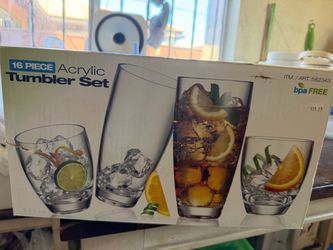 16 pc acrylic tumblers