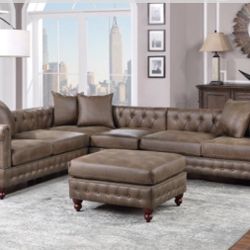 Sectional Sofa + Ottoman