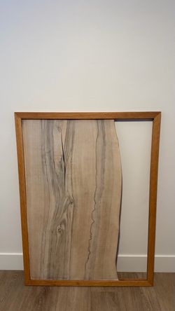 Framed Live Edge Wood Slab Art Panels