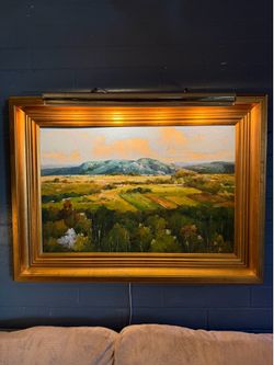 Original beautiful colors amazing scenery love this painting thanks by the artist 45 by 34