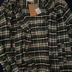 Goodfellow & Co. green plaid flannel shirt Size L