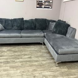 Brand New Grey L Shape Sectional Sofa/Couch | Same Day Delivery