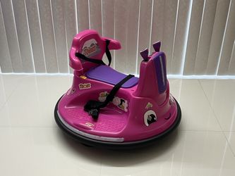 TOBBI Toddlers Bumper Car, 12v Baby Electric Ride On Snail Shape Toy with Remote Control/Children DIY Funny Stickers/360 Degree Spin for Kids of Ages 