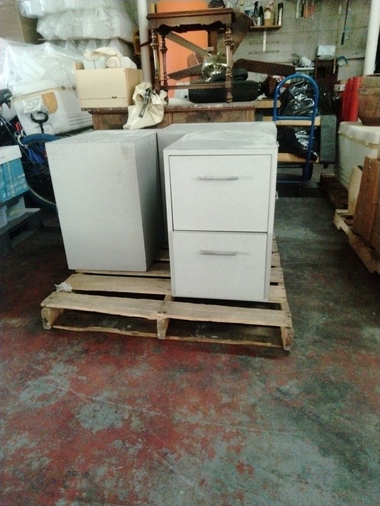 Formica Grey Color 2 Drawer Letter Size File Cabinets
