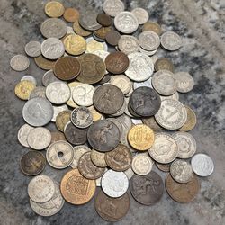 Collectible coins from different places around the world