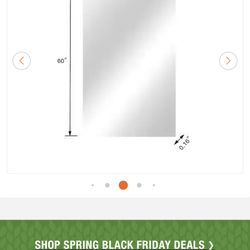 36 in. x 60 in. Classic Rectangular Frameless Wall Bathroom Vanity Mirror
