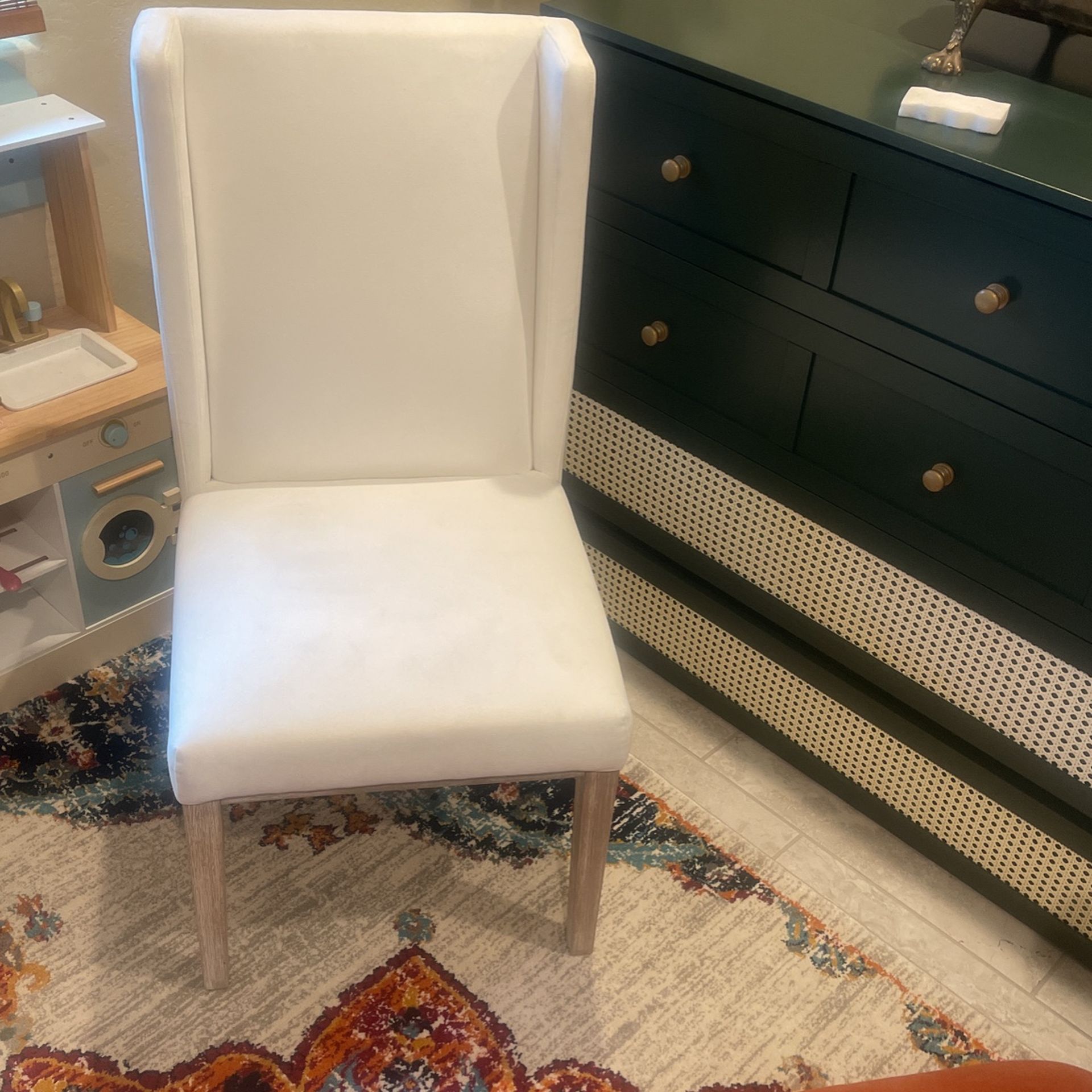 New Jillian Wingback Chair - White