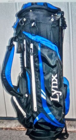 LYNX GOLF BAG WITH USC DRIVER COVER AND 20 BALLS