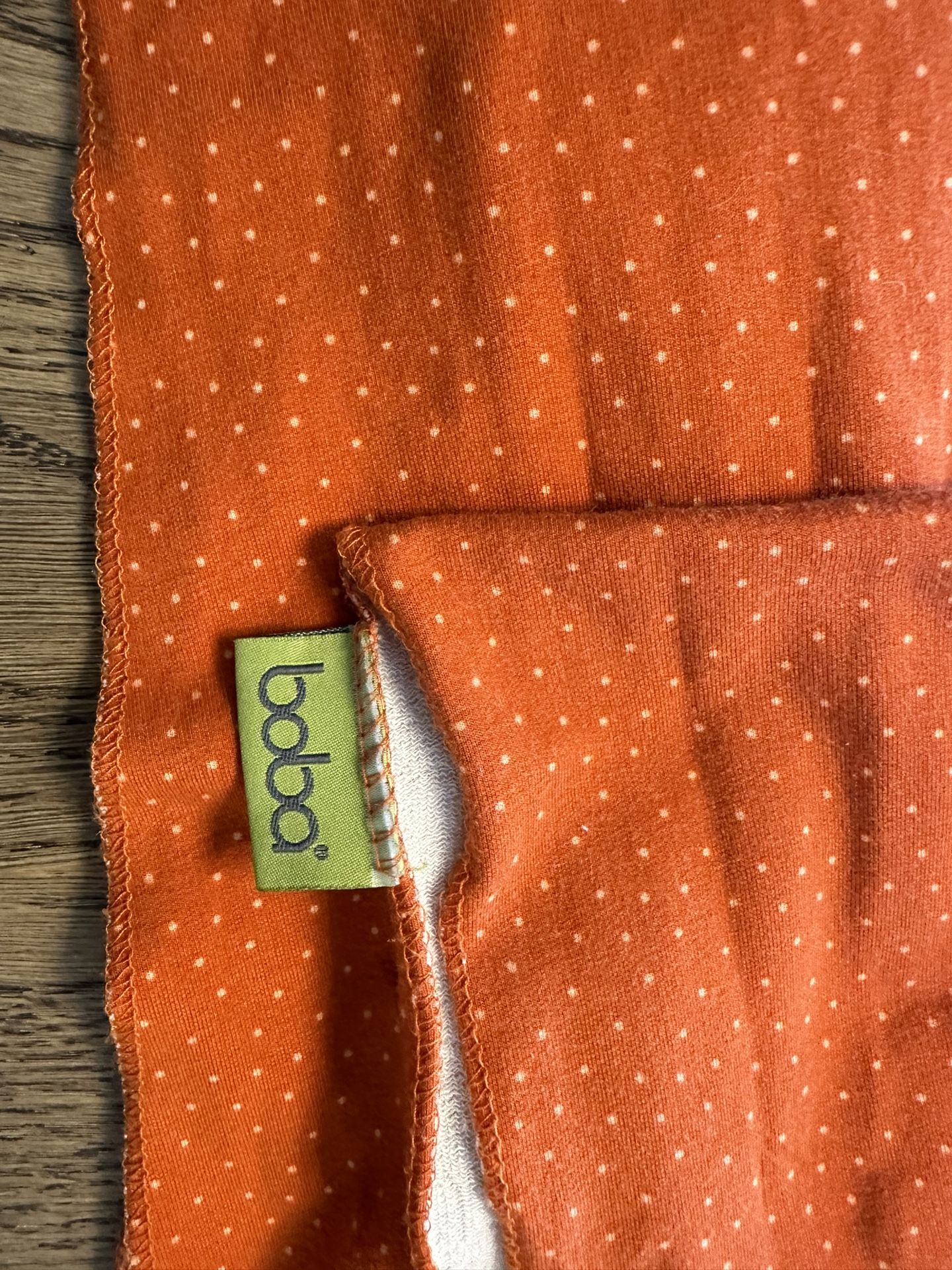 Orange polka dot Boba baby wrap