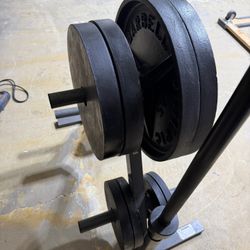 Olympic Weight Plates Bars Weight Tree