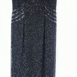 Silk Dress With Sequin And Beads, Size 6.