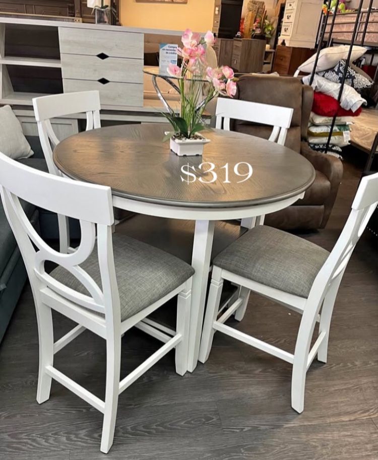 Beautiful! 5-pc Counter Height Dining Table Set 