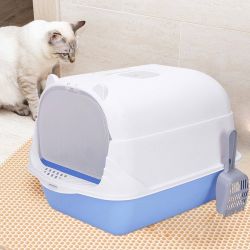 Hooded Cat Litter Box Enclosed and Covered Cat Toilet Cat