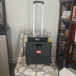 Pack And Roll Folding Crate With Wheels