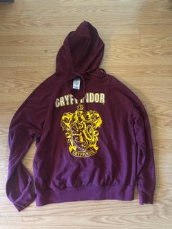 Harry Potter Juniors L  (11) Hooded Long Sleeve Red Gryffindor Hoodie Shirt