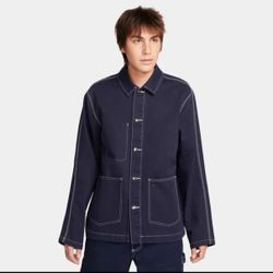 Nike Life Canvas Chore Jacket Obsidian Blue Utility Men's Sz XLT FN0356-451