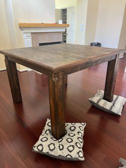 Solid wood 8 chair table bar height