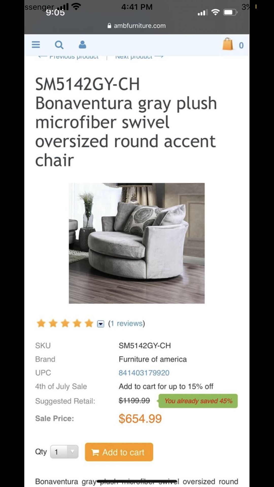 Round Swivel Couch