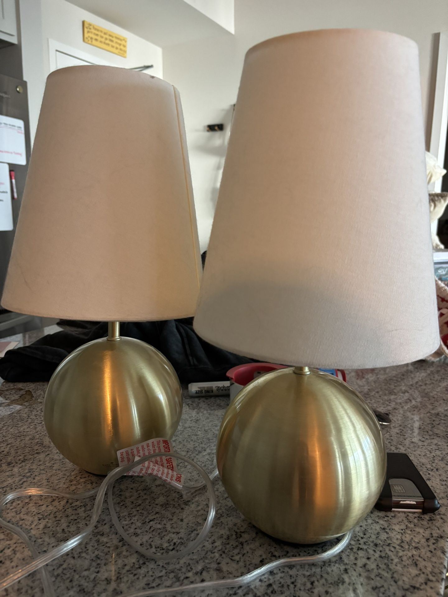 Pair Of Gold Lamps