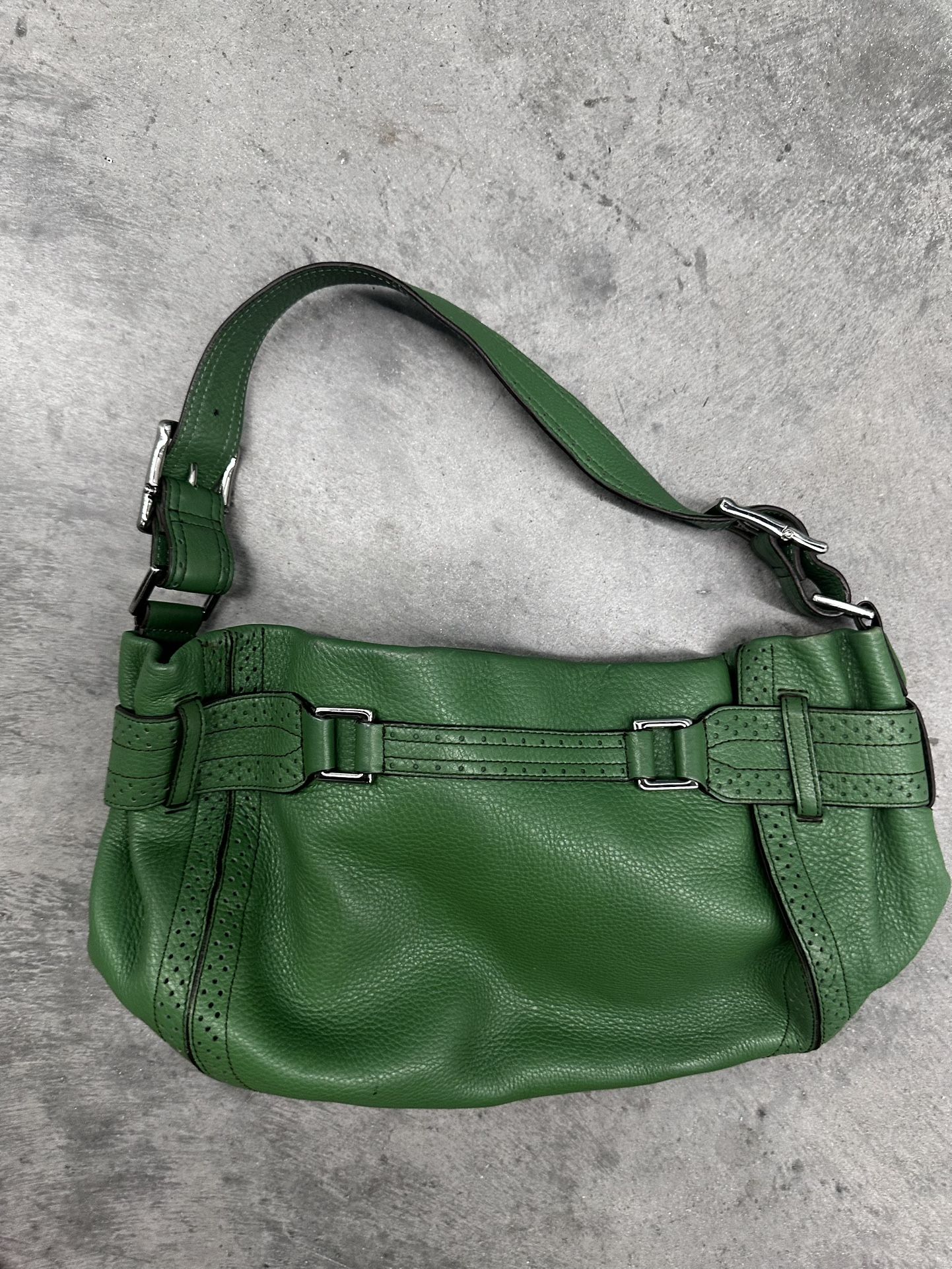 DKNY Green Leather Small Shoulder Bag