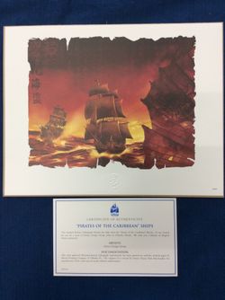 Pirates of the Caribbean Ships, Limited Release Lithograph