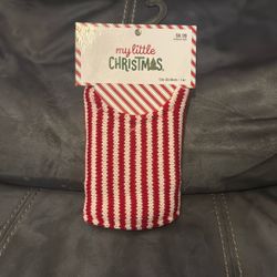 New My Little Christmas 12 Inch Red White Stripe Mini Small Tree Skirt