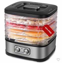NIB Commercial Chef 5-Tray Stainless Steel Food Dehydrator (Model: CHD200S)