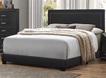 Black Queen Bed Frame with Mattress Set!! Brand New Free Delivery